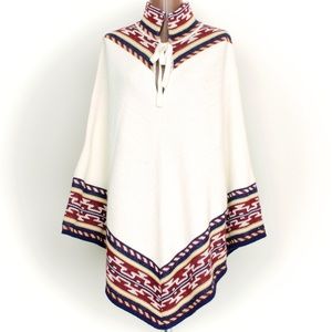 Vintage Ivory Poncho Sweater